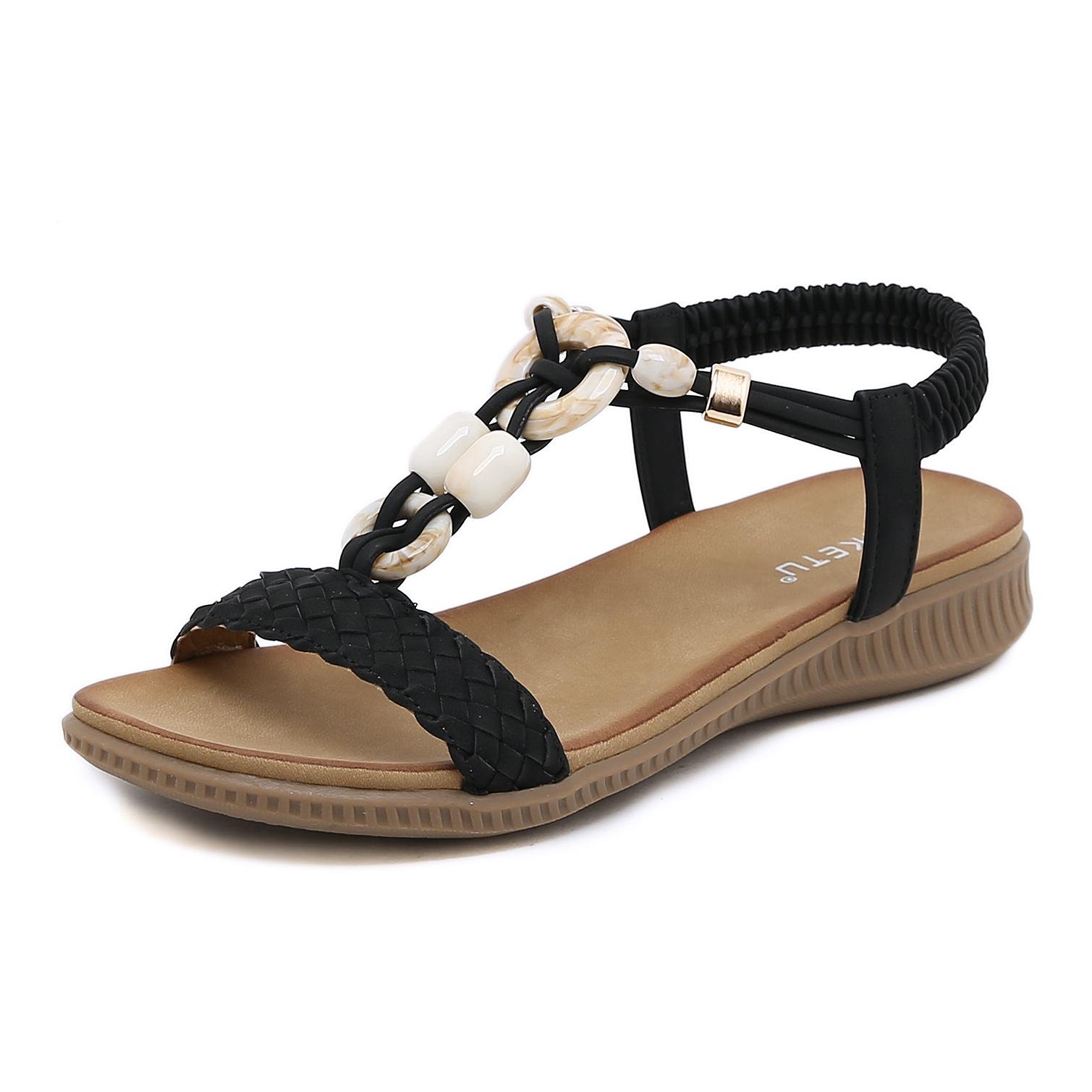 JoyFeet Sommersandale Hawaii Farbe: Schwarz, Grösse: 36