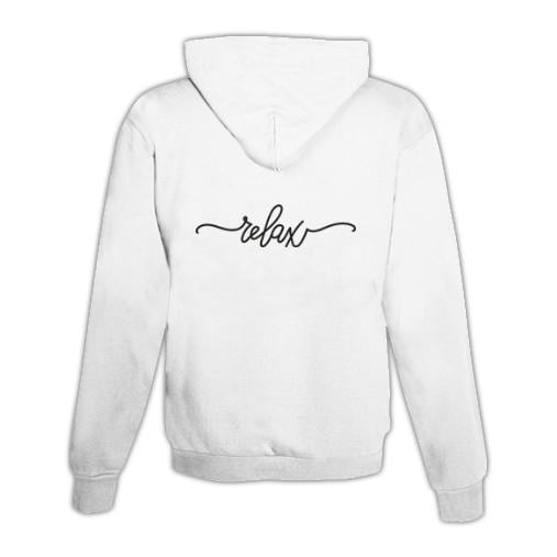 JoyLine Hoodie mit Zipper Relax Unisex Grösse: XXL, Farbe: Weiss