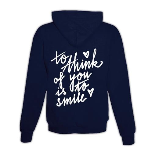 JoyLine Hoodie mit Zipper To think of you Unisex Farbe: Dunkelblau, Grösse: XXL