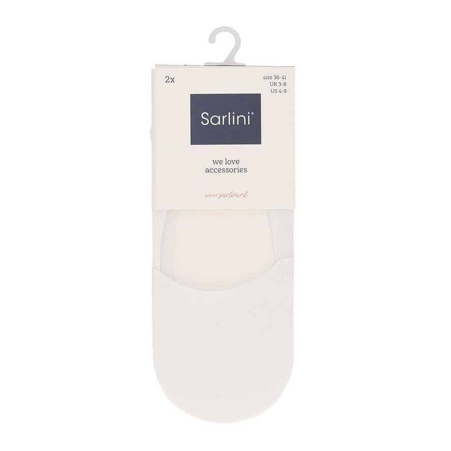 Sarlini 2er Pack Füsslinge mit Silikonstreifen Grösse Socken: One Size (36-41), Farbe: Weiss