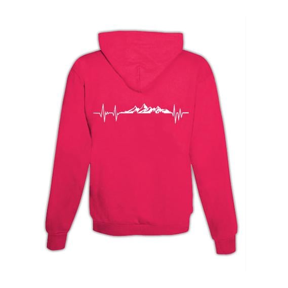 JoyLine Hoodie mit Zipper Mountain Unisex Farbe: Pink, Grösse: XXL