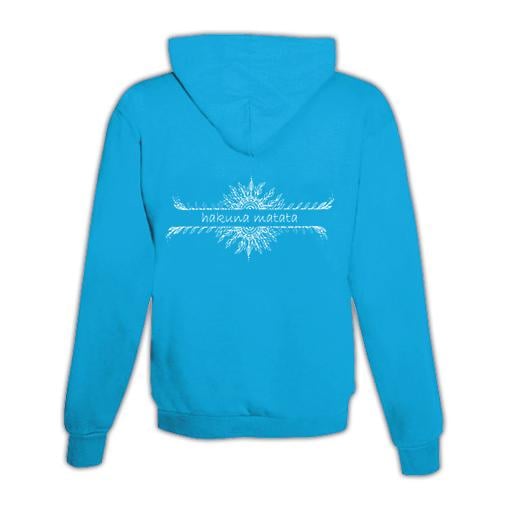 JoyLine Hoodie mit Zipper Hakuna matata Unisex Grösse: XXL, Farbe: Hellblau/Türkis