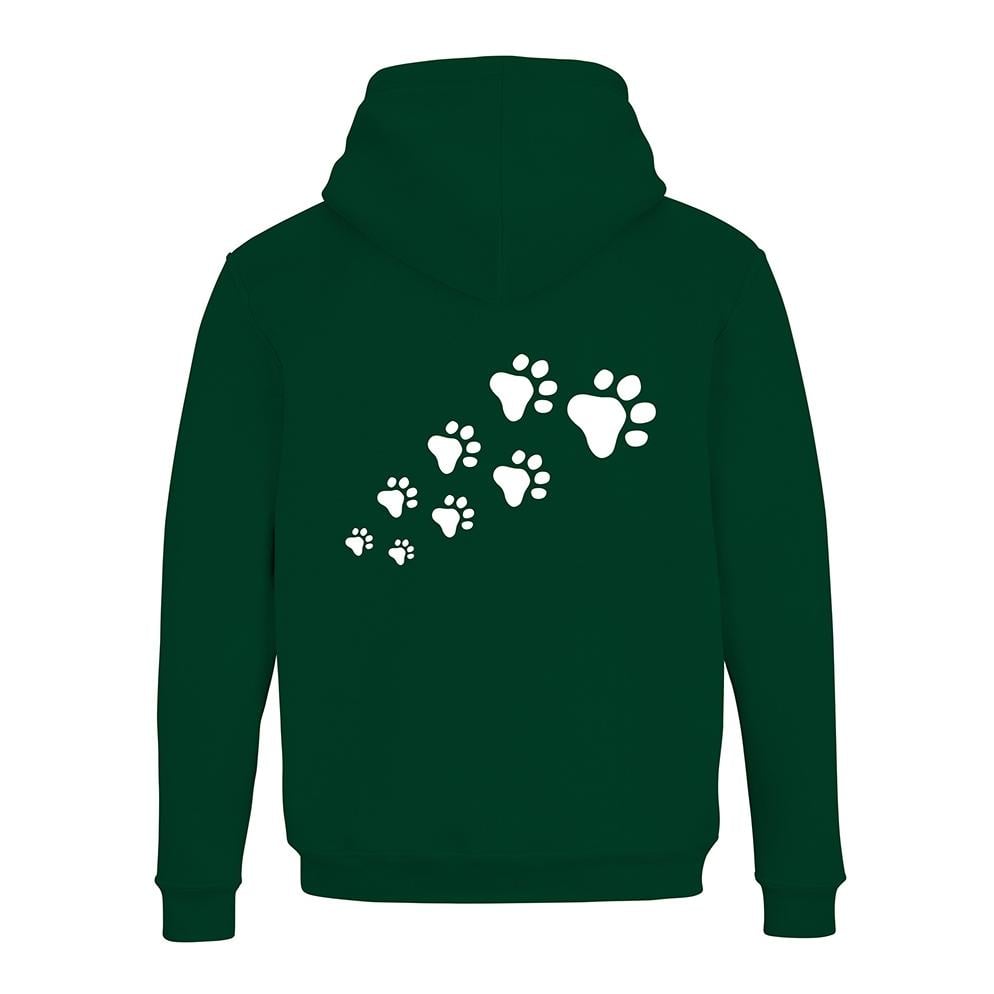JoyLine Hoodie mit Zipper Hundepfoten Unisex Grösse: XXL, Farbe: Grün