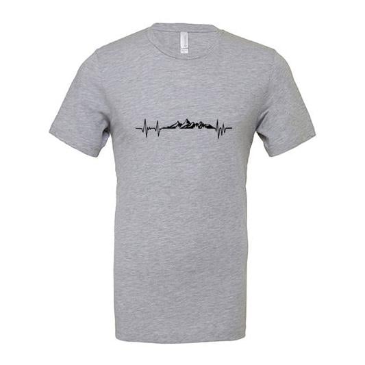 JoyLine T-Shirt Mountain Unisex Farbe: Hellgrau, Grösse: L