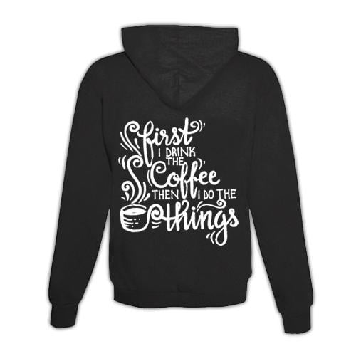 JoyLine Hoodie mit Zipper Coffee Unisex Grösse: M, Farbe: Schwarz