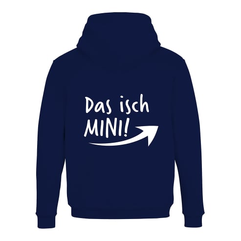 Schwesternuhr Hoodie mit Zipper Das isch Mini Unisex Grösse: S, Farbe: Dunkelblau