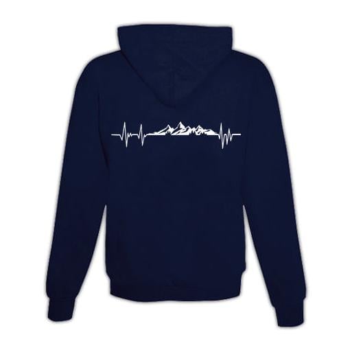 JoyLine Hoodie mit Zipper Mountain Unisex Farbe: Dunkelblau, Grösse: XL