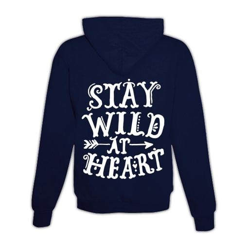 JoyLine Hoodie mit Zipper Stay wild at heart Unisex Farbe: Dunkelblau, Grösse: L
