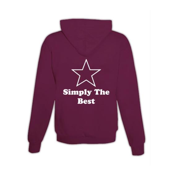 JoyLine Hoodie mit Zipper The Best Unisex Grösse: M, Farbe: Burgundy