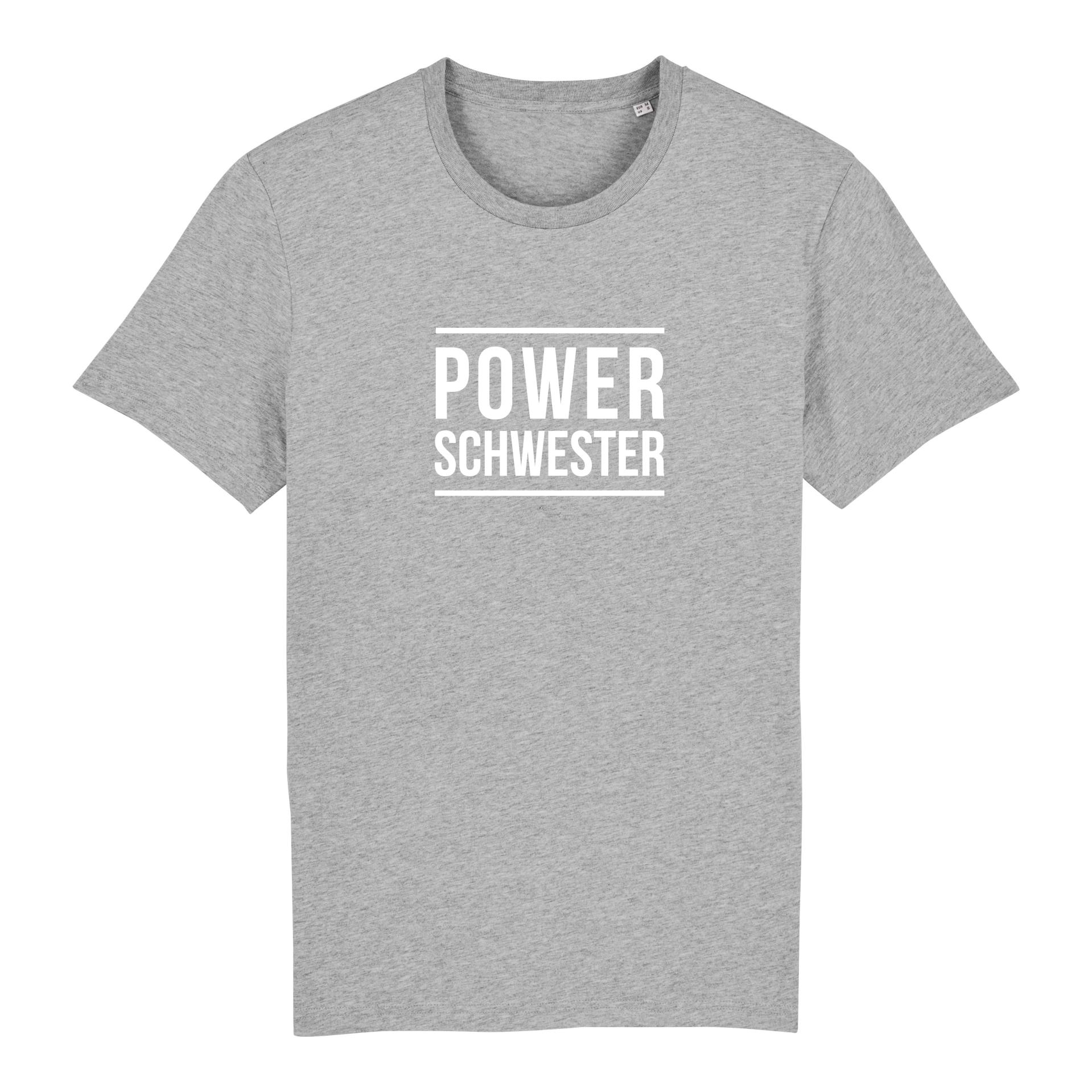 Schwesternuhr Powerschwester Bio T-Shirt Unisex Grösse: XS, Farbe: Mid Heather Grey