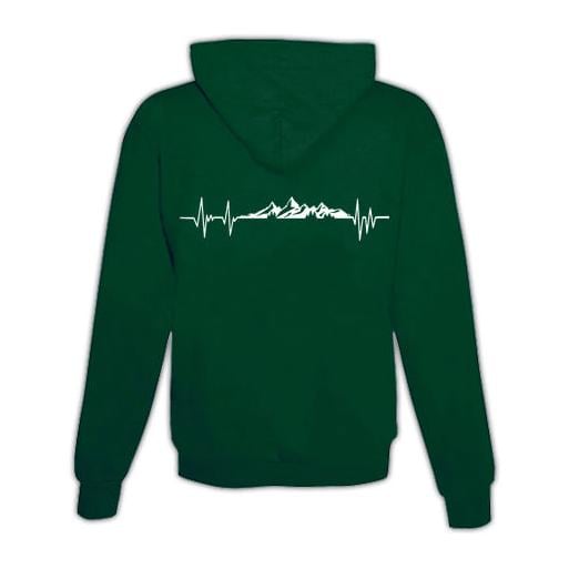 JoyLine Hoodie mit Zipper Mountain Unisex Grösse: L, Farbe: Grün