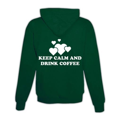 JoyLine Hoodie mit Zipper Kaffee Unisex Grösse: L, Farbe: Grün