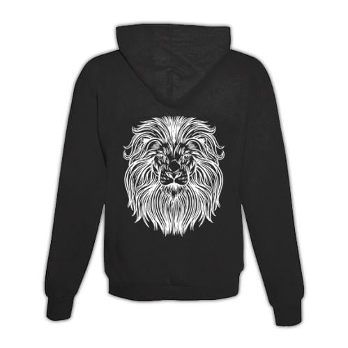 JoyLine Hoodie mit Zipper Löwe Unisex Farbe: Schwarz, Grösse: S