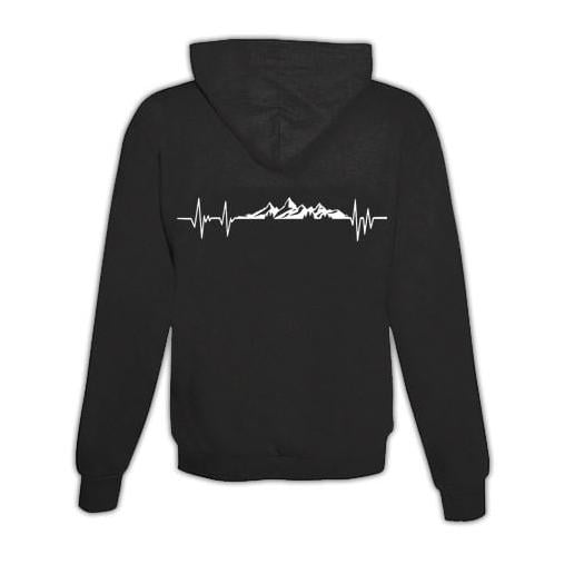 JoyLine Hoodie mit Zipper Mountain Unisex Grösse: M, Farbe: Schwarz
