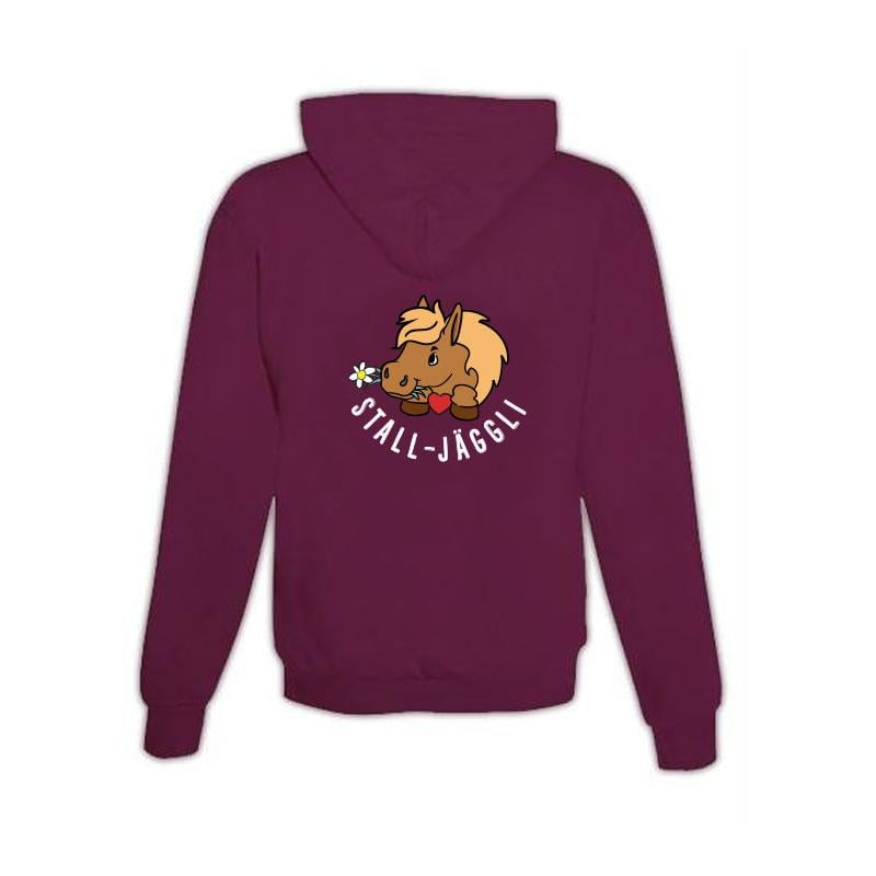 Soulhorse Hoodie mit Zipper Stalljäggli Unisex Grösse: XXL, Farbe: Burgundy
