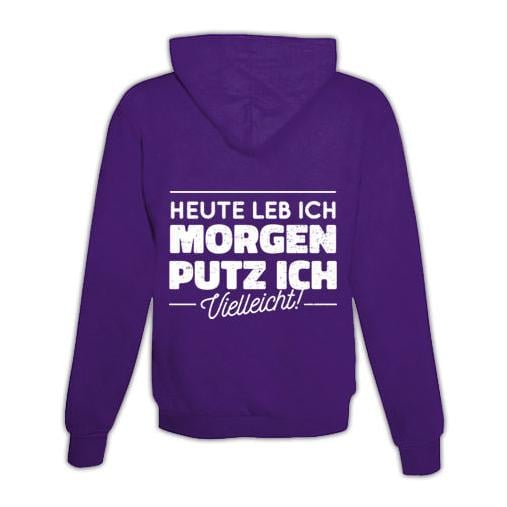 JoyLine Hoodie mit Zipper Putzen Unisex Grösse: XL, Farbe: Lila