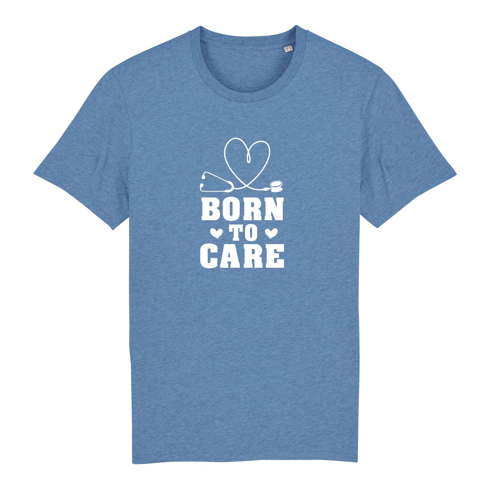 JoyLine Born to Care Bio T-Shirt Unisex Farbe: Mid Heather Blue, Grösse: XS