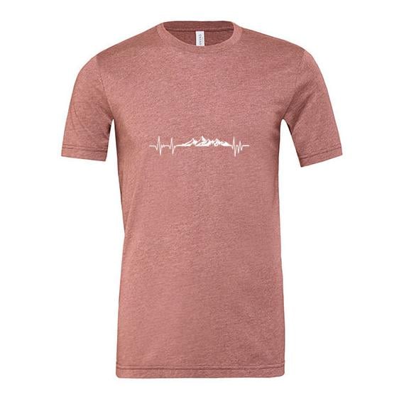 JoyLine T-Shirt Mountain Unisex Farbe: Mauve, Grösse: L
