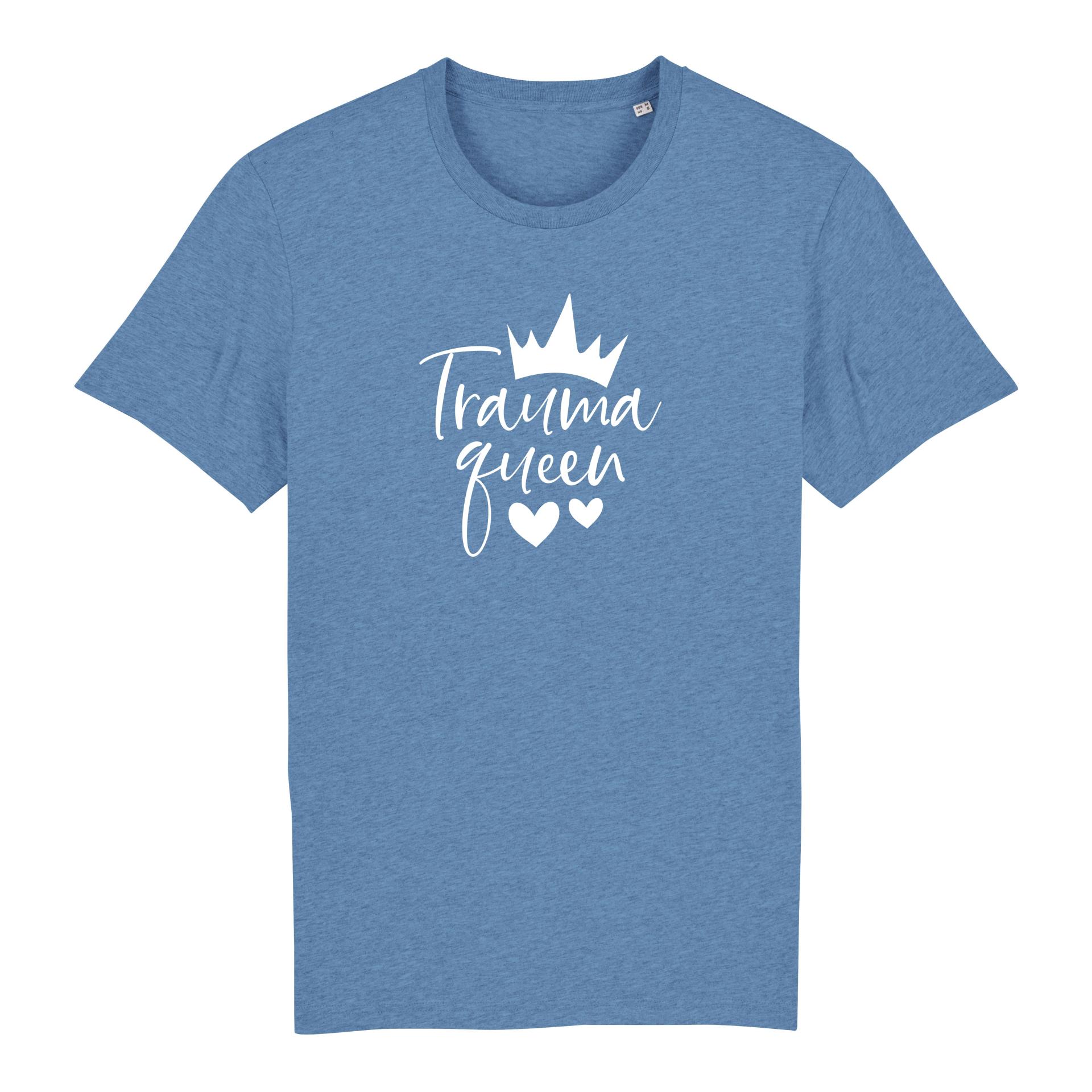 Schwesternuhr Traumaqueen Bio T-Shirt Unisex Farbe: Mid Heather Blue, Grösse: XS
