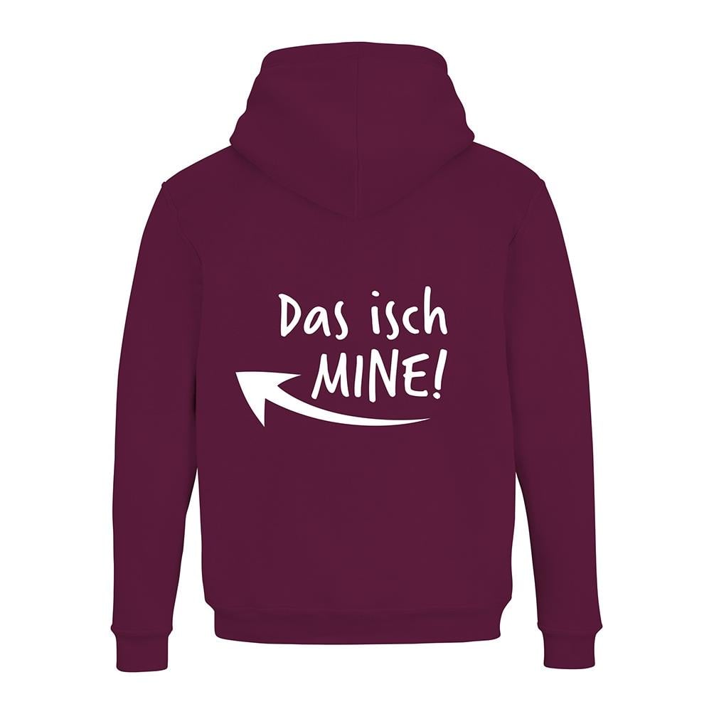 JoyLine Hoodie mit Zipper Das isch Mine Unisex Grösse: XL, Farbe: Burgundy