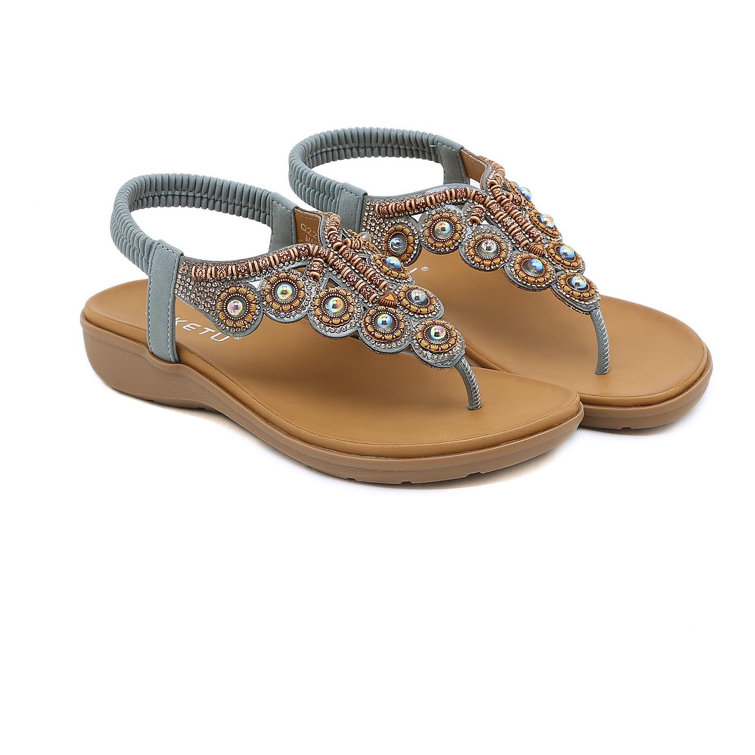 JoyFeet Sommersandale India Farbe: Hellblau, Schuhgrösse Unisex: 37