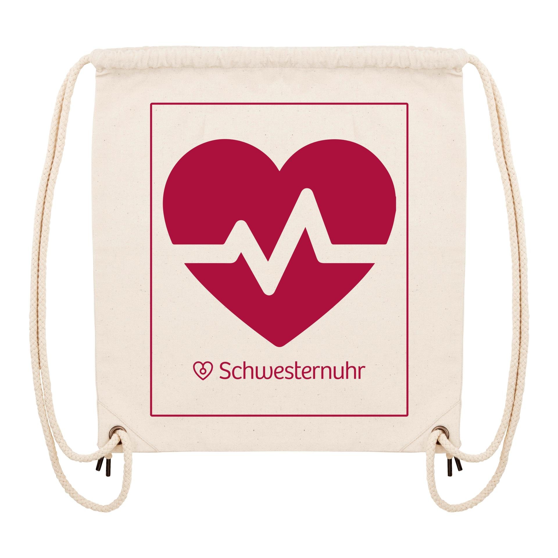 Schwesternuhr Freizeitbeutel-/ Rucksack Herz EKG