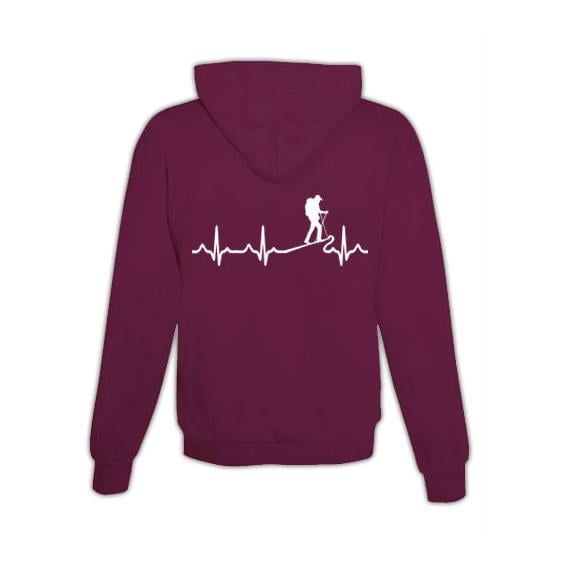 JoyLine Hoodie mit Zipper Hiking Unisex Grösse: S, Farbe: Burgundy