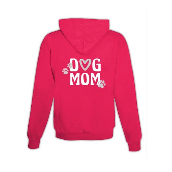 JoyLine Hoodie mit Zipper Dog Mom Unisex Grösse: XXL, Farbe: Pink