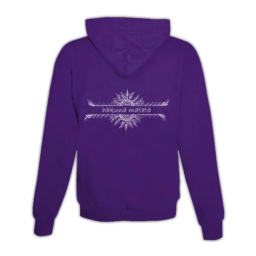 JoyLine Hoodie mit Zipper Hakuna matata Unisex Farbe: Lila, Grösse: XXL