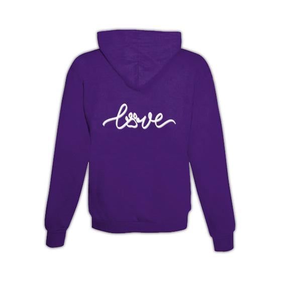 JoyLine Hoodie mit Zipper Pet & Love Unisex Grösse: S, Farbe: Lila