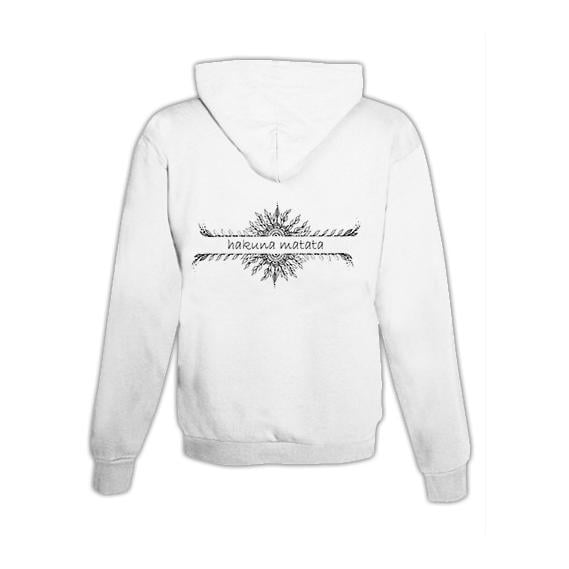 JoyLine Hoodie mit Zipper Hakuna matata Unisex Grösse: XXL, Farbe: Weiss