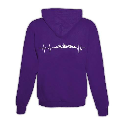 JoyLine Hoodie mit Zipper Mountain Unisex Farbe: Lila, Grösse: XXL