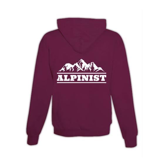 JoyLine Hoodie mit Zipper Alpinist Unisex Farbe: Burgundy, Grösse: L