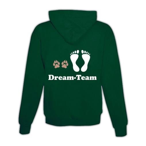 JoyLine Hoodie mit Zipper Dream-Team Unisex Grösse: XXL, Farbe: Grün