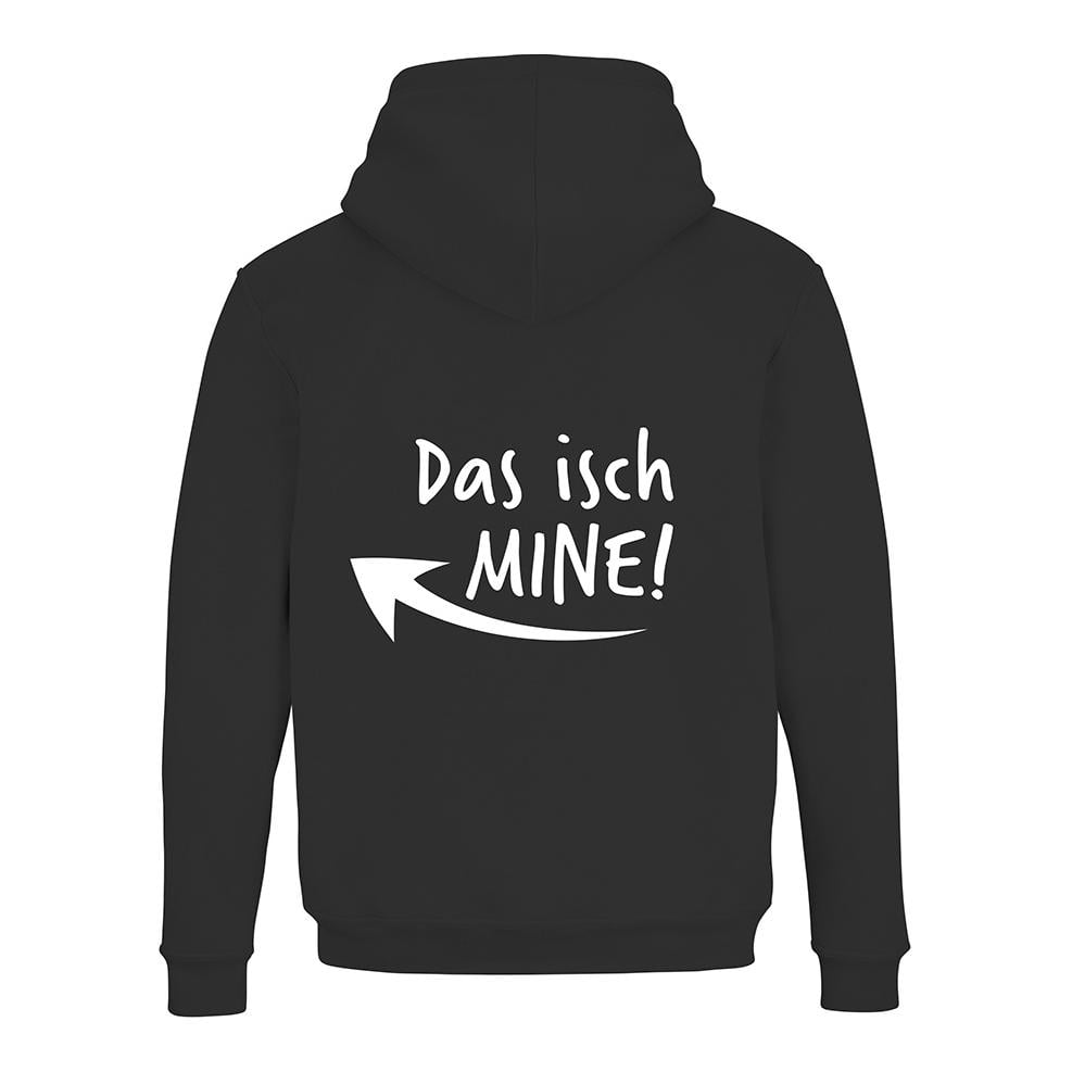 JoyLine Hoodie mit Zipper Das isch Mine Unisex Grösse: S, Farbe: Schwarz
