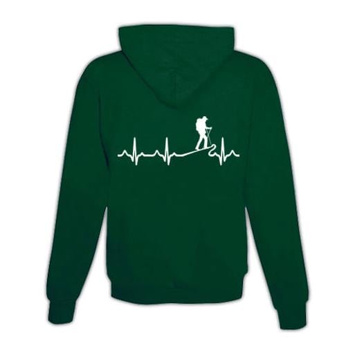 JoyLine Hoodie mit Zipper Hiking Unisex Grösse: S, Farbe: Grün