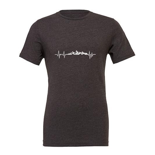 JoyLine T-Shirt Mountain Unisex Grösse: M, Farbe: Dunkelgrau