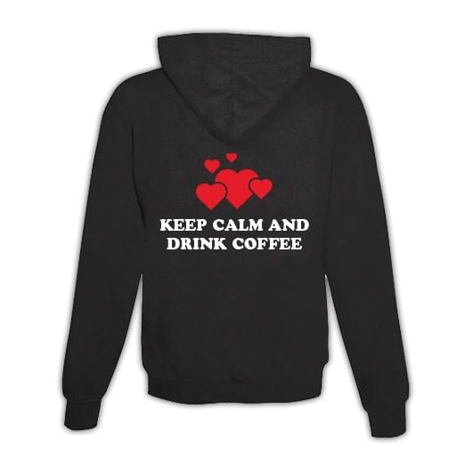 JoyLine Hoodie mit Zipper Kaffee Unisex Grösse: XXL, Farbe: Schwarz