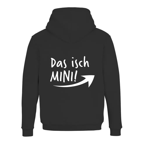 Schwesternuhr Hoodie mit Zipper Das isch Mini Unisex Farbe: Burgunderrot, Grösse: L